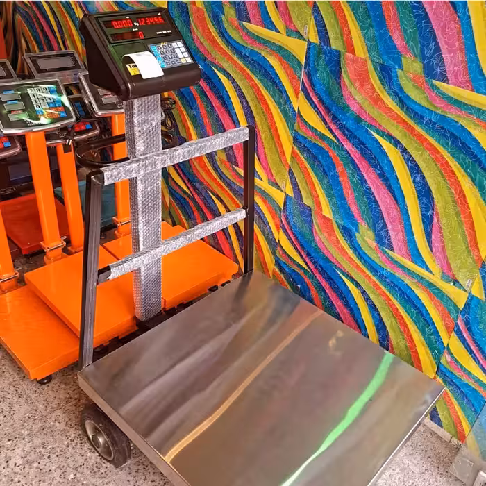 ترازو باسکول 500 کیلویی چرخدار 70×70 استیل