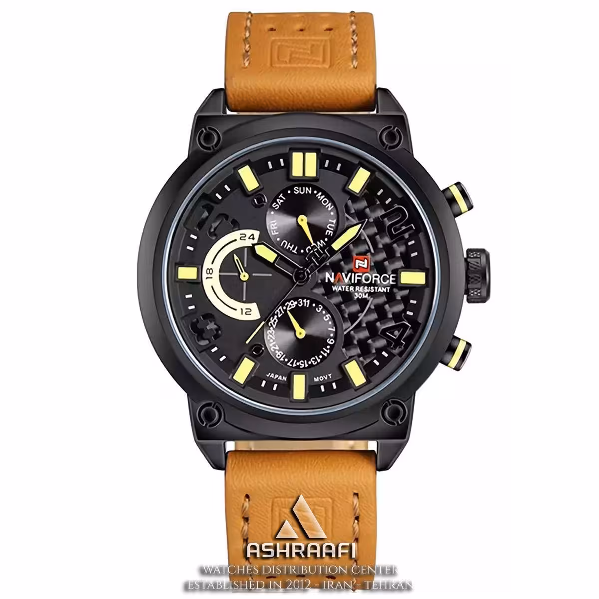 ساعت نیوی فورس بند چرمی Naviforce NF9068LB