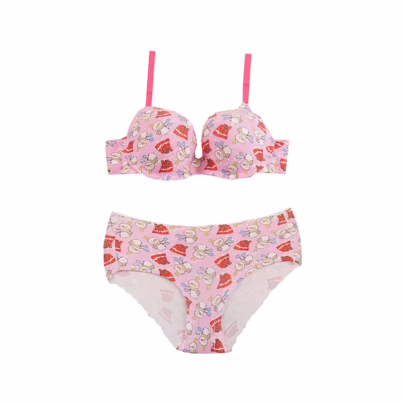 ست شورت و سوتین اسفنجی لیزری فانتزی طرح آدم برفی