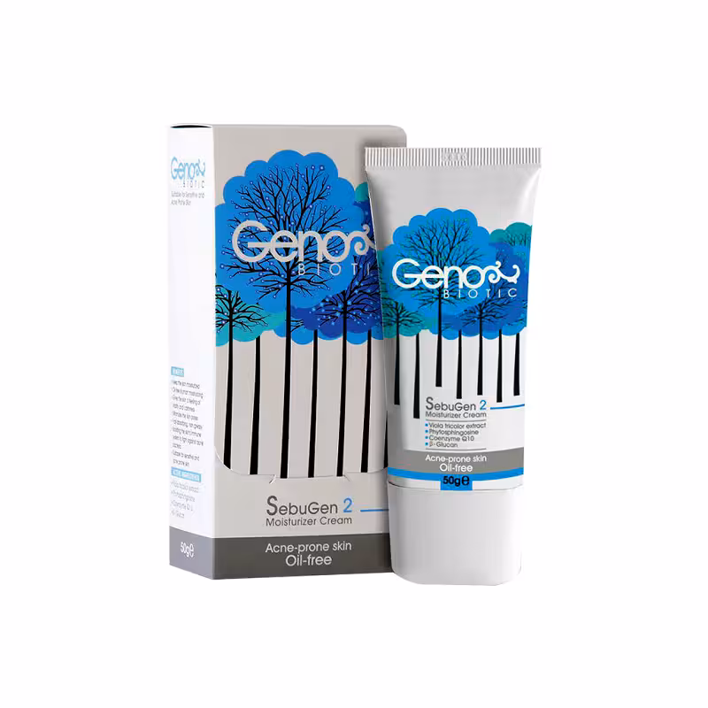کرم رطوبت رسان ژنوبایوتیک مناسب پوست های حساس و آکنه ای 50 میل