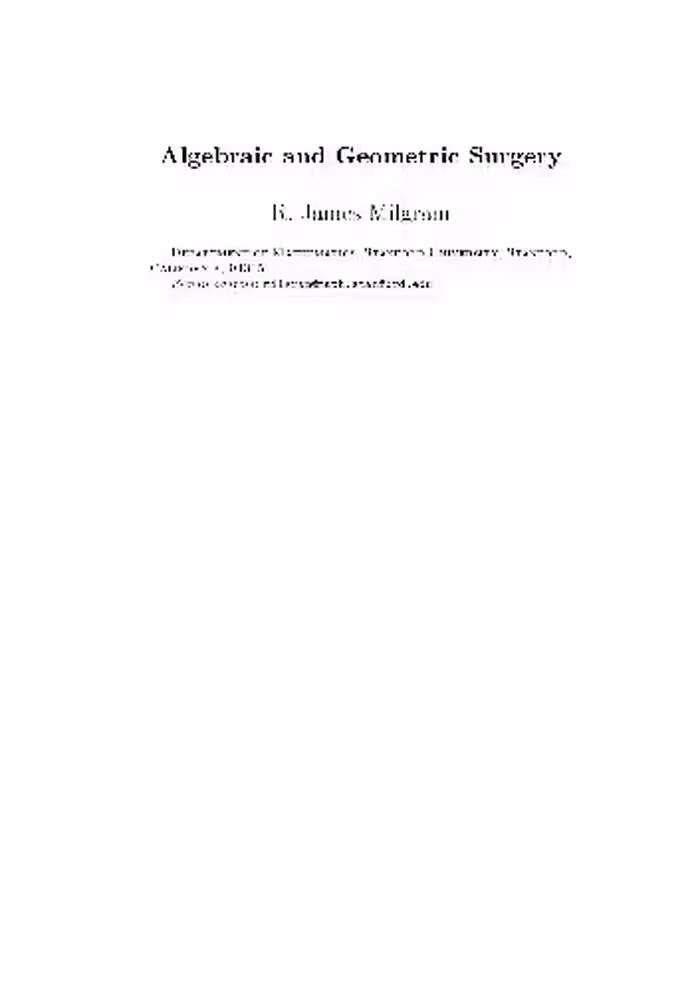 خرید و دانلود نسخه کامل کتاب Algebraic and Geometric Surgery