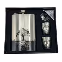 هیپفلاسک (قمقمه جیبی) 2شات مدل درخت زندگی 270cc کد a530426