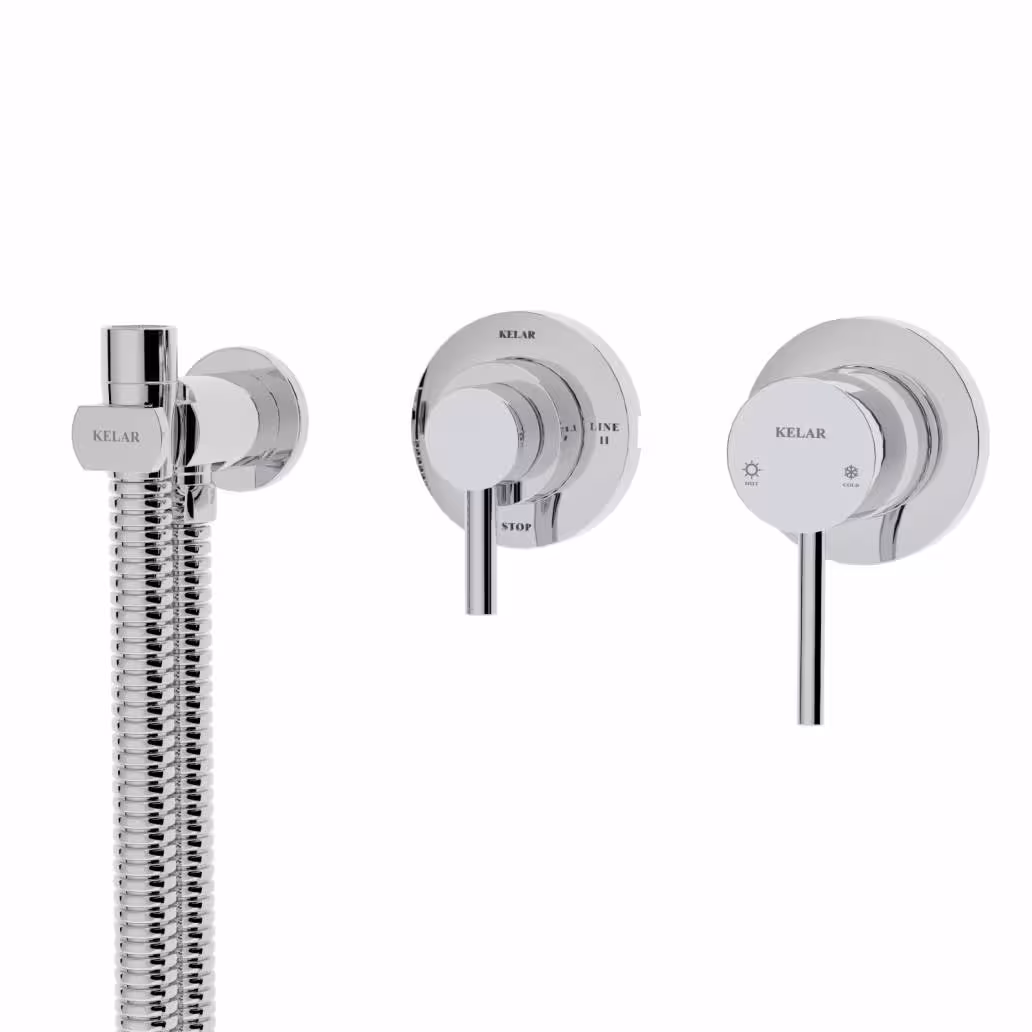 شیر توالت توکار لاکچری بیده کلار مدل فلور کروم