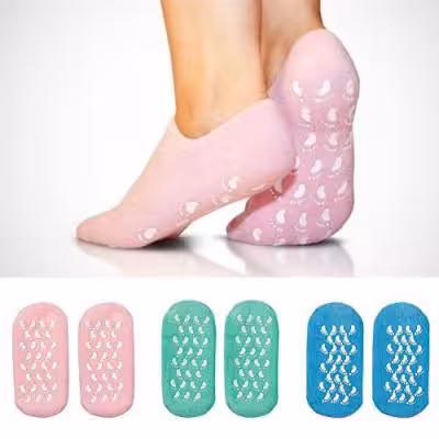 جوراب پاپوش طبی زنانه مراقب و ضد ترک پا Spa Gel Socks