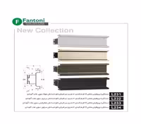 دستگیره پروفیلی مخفی U فرم کمدی 3 متری سرامیکی نانو ضد خش شامپاینی سوپر مات آنودایز فانتونی کد L233