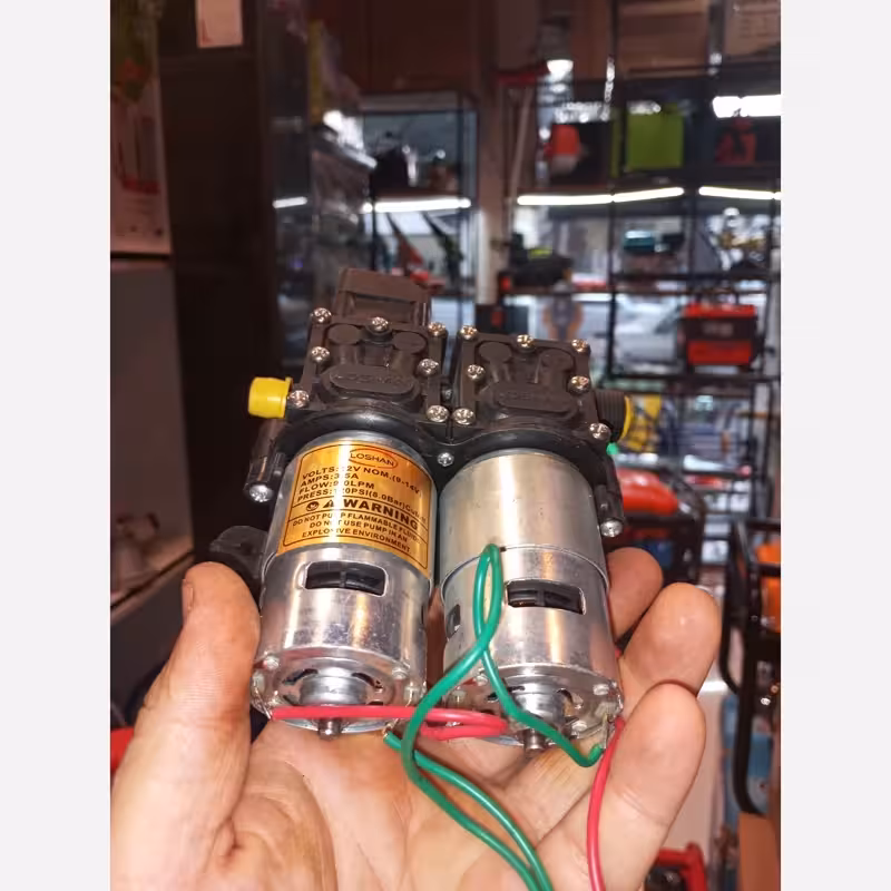 پمپ سمپاش دوبل. با خروجی منحصر بفرد 9لیتر در دقیقه  بسیار با کیفیت و قدرتمند.