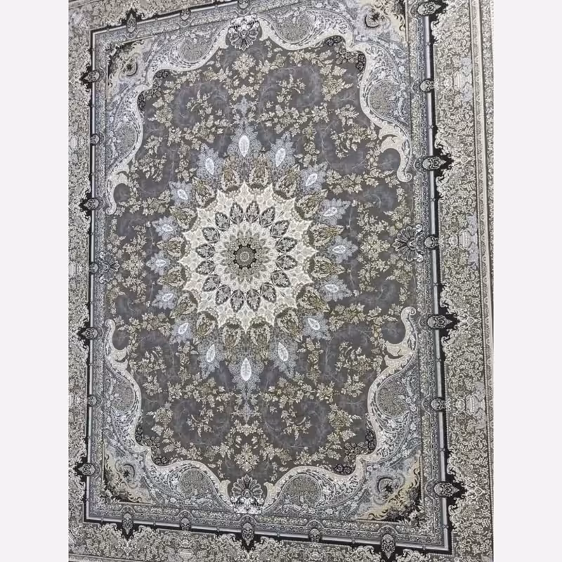 فرش ماشینی 1200شانه کاشان نخ اکرلیک گل برجسته سایز 12 متری(ارسال رایگان)