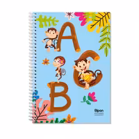 دفتر زبان چهار خط 60 برگ سیمی فانتزی الیپون طرح 6