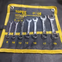 آچار یکسر رینگی کوتاه 7 عددی تاپکس 8-19