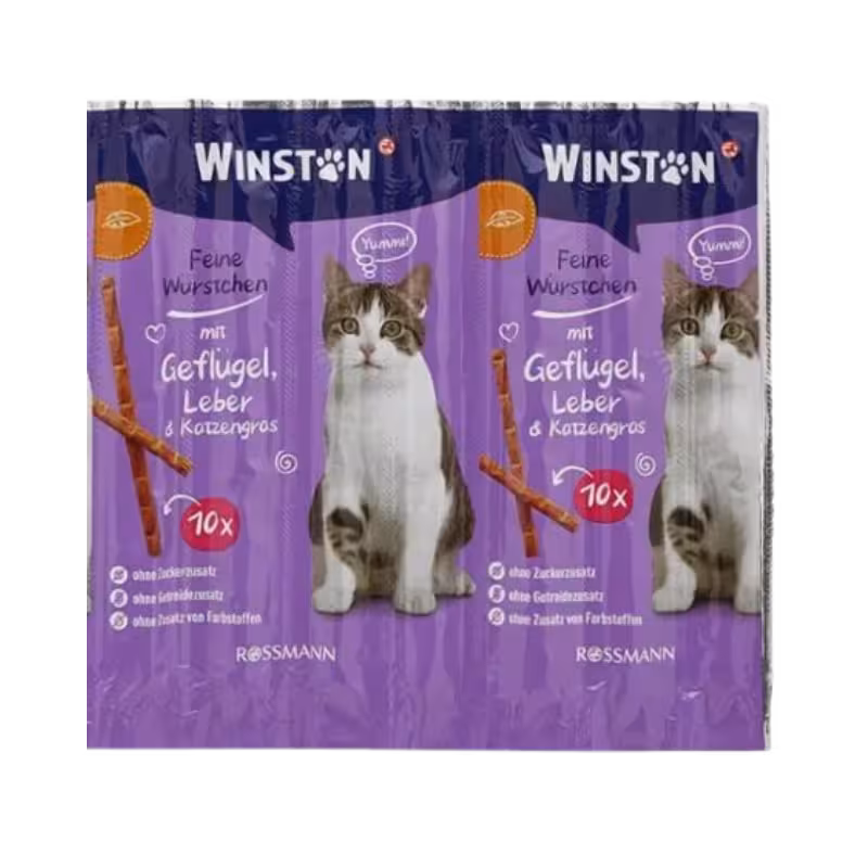 تشویقی مدادی گربه بالغ طعم مرغ و جگر برند winston وینستون 10 عددی