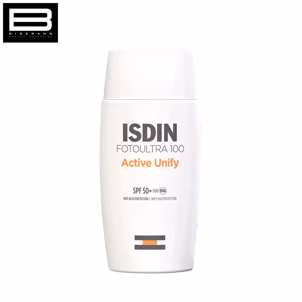 ضد آفتاب بی رنگ ایزدین مدل اکتیو یونیفای SPF 50 حجم 50ml