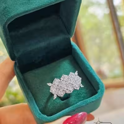 انگشتر نقره فوق جواهری