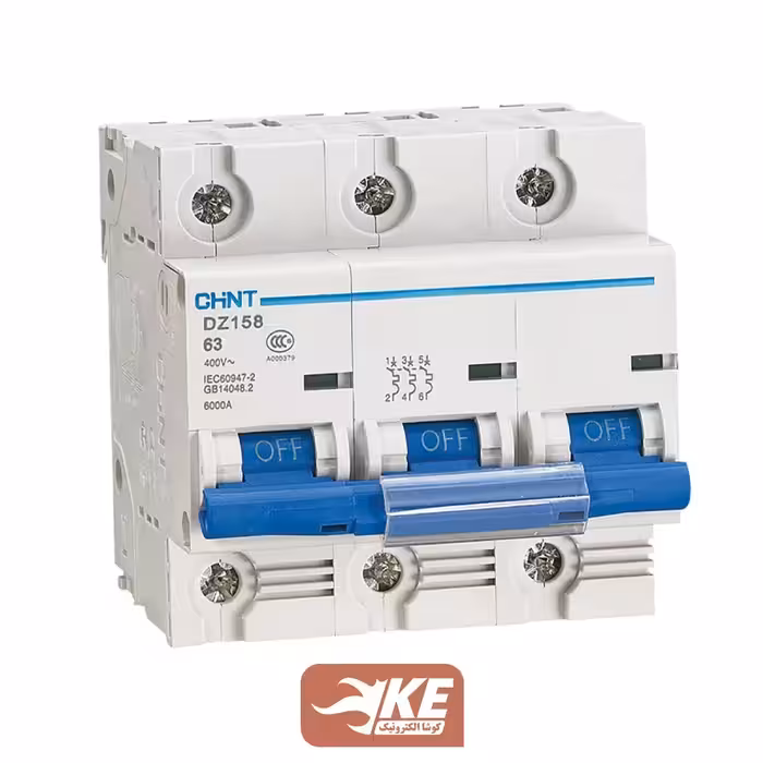 کلید مینیاتوری AC سه پل 80 آمپر 10kA تیپ C چینت سری DZ158