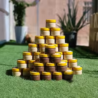 کره بادام هندی 200 گرمی اکبرزاده  تولید شده از بادام هندی سایز 320 درجه یک ترین بادام هندی بازار