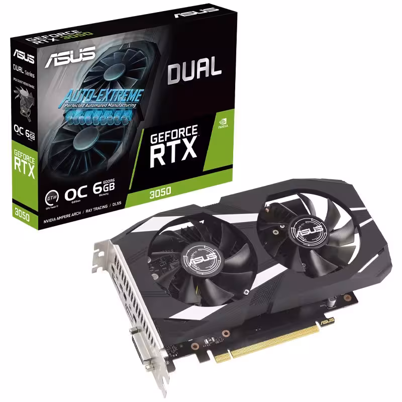 کارت گرافیک ایسوس مدل Dual GeForce RTX3050 OC با ظرفیت 6 گیگابایت