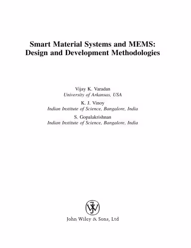 خرید و دانلود نسخه کامل کتاب Smart material systems and MEMS: design and development methodologies