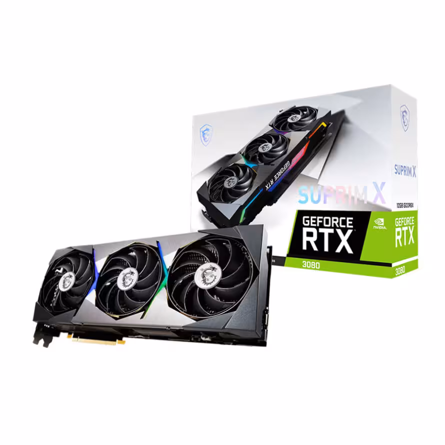 کارت گرافیک ام اس آی GeForce RTX 3080 SUPRIM X 12G LHR