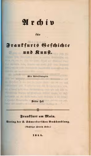 خرید و دانلود نسخه کامل کتاب Archiv für Frankfurts Geschichte und Kunst