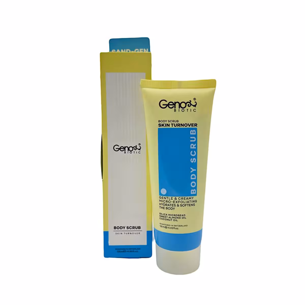 اسکراب بدن ژنوبایوتیک Geno Biotic حجم 120 میلی لیتر _ ژنوبایوتیک