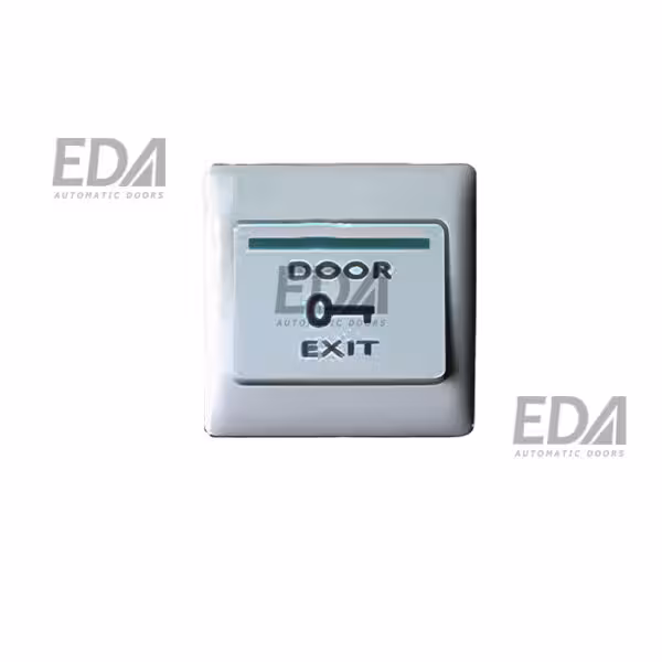 پوش باتن زنگی درب برقی شیشه ای مدل PBA16