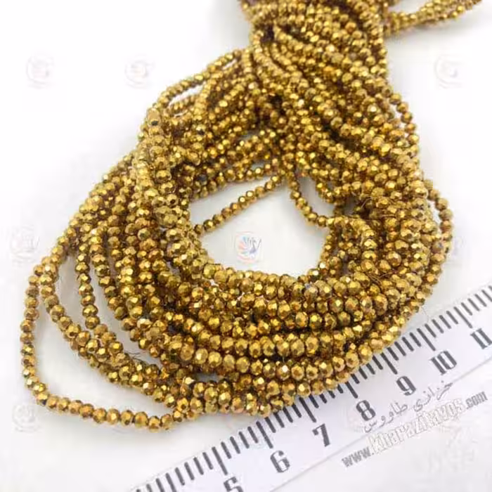 کریستال سنگی سایز 2 ( طلایی متالیک )