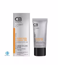 کرم ضد آفتاب بی رنگ سی بی مناسب پوست نرمال تا خشک با SPF50