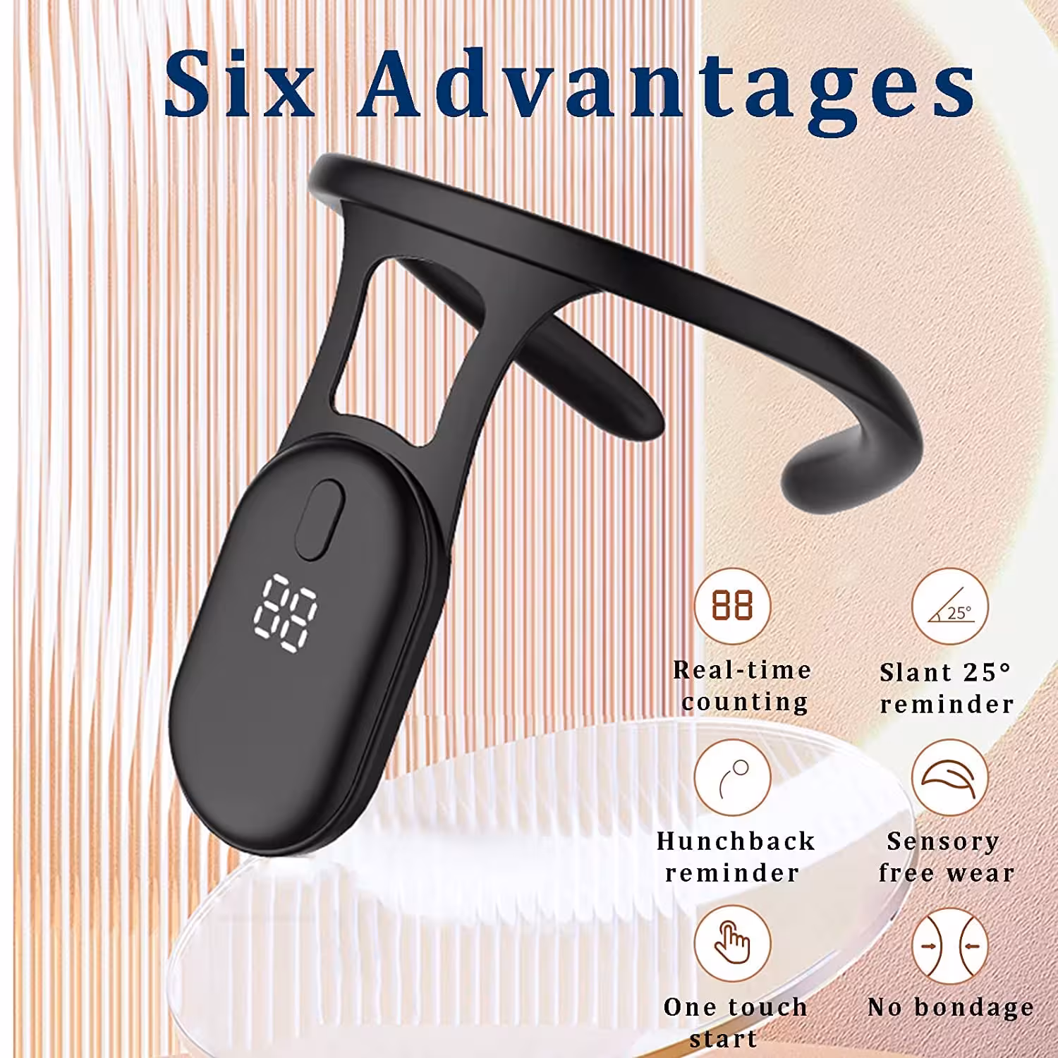 کمربند پشت شانه قابل تنظیم Intelligent Posture Corrector Trainer