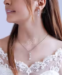 💍نیم ست جواهری با طراحی ژورنالی جواهرات ؛ نقره عیار 925 (N_4134)