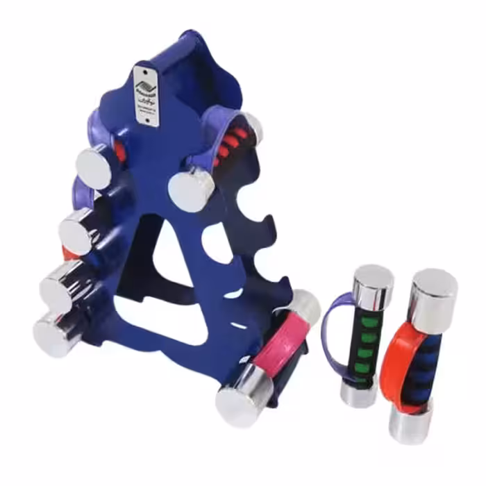 دمبل استیل با استند فلزی