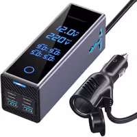 اینورتر فندکی USB و تایپ‌سی 300 وات پاورولوژی PWCUQC044