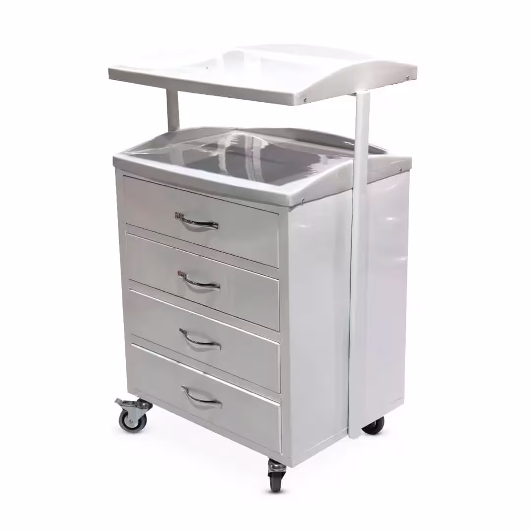 ترالی زیبایی چهارکشو دو طبقه ABS