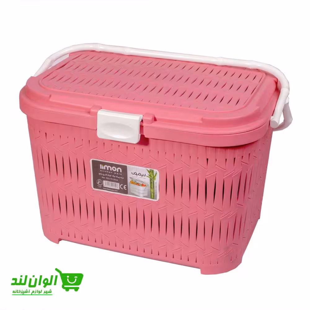 سبد پیک نیک درب دار لیمون مدل مینی بامبو کد 34405