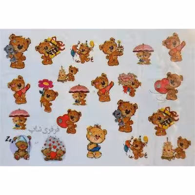 لنز ناخن طرح خرس عروسکی