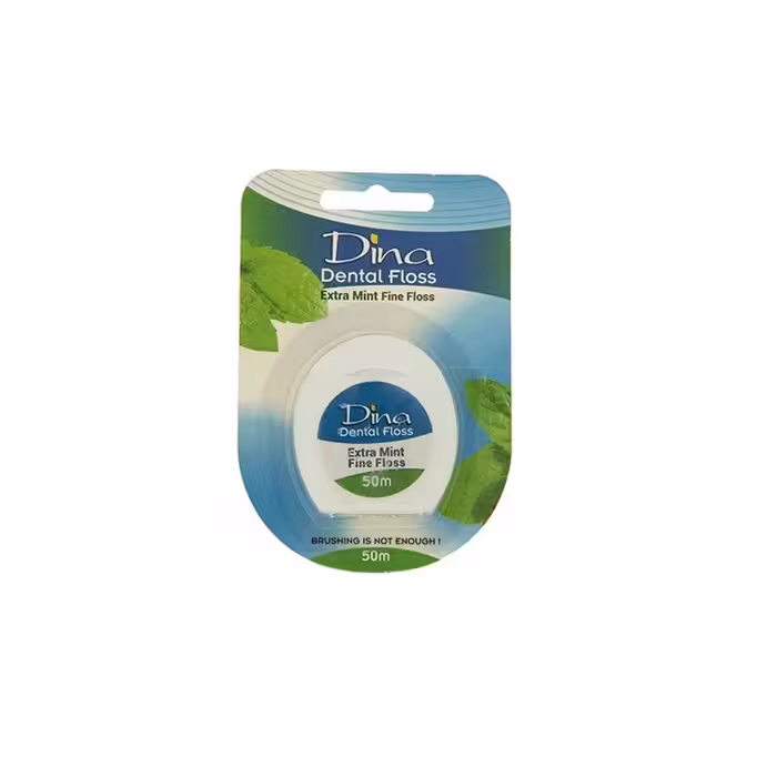 نخ دندان نازک با عصاره نعنا دینا 50 متری