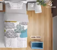 سرویس لحاف یکنفره کودک طرح ابرا کد 3052