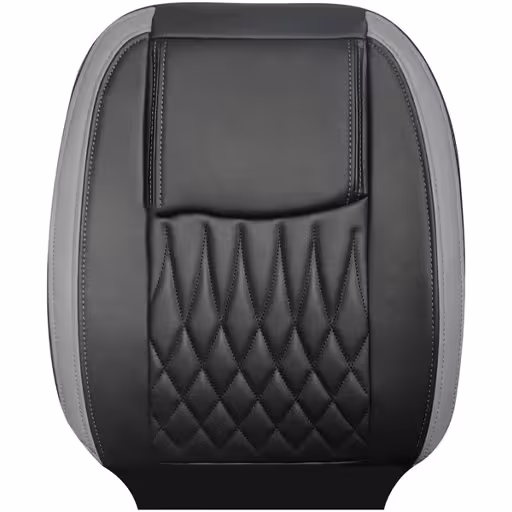 خرید روکش صندلی آریسان سوشیانت چرم مدل نیل مشکی نوار طوسی | اتوموبی