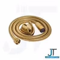 شلنگ توالت فنری ریز بافت مهره برنجی طلایی