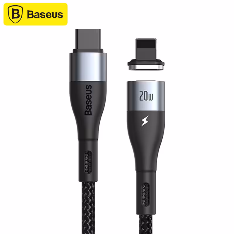 کابل آهنربایی لایتنینگ به تایپ سی بیسوس Baseus Zinc Magnetic Type C to Lightning CATLXC-01