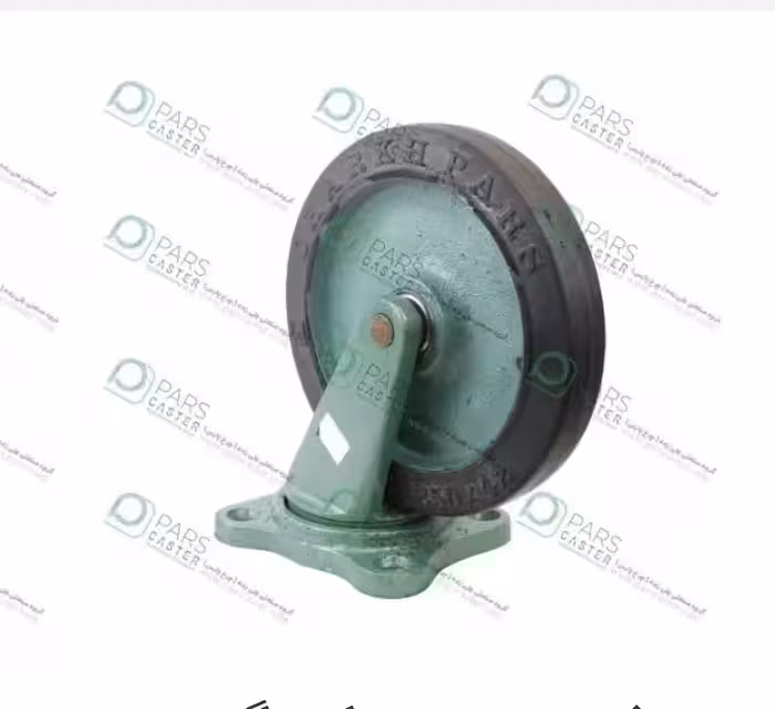 چرخ چدن لاستیکی گردان سایز 25 - 1 عدد