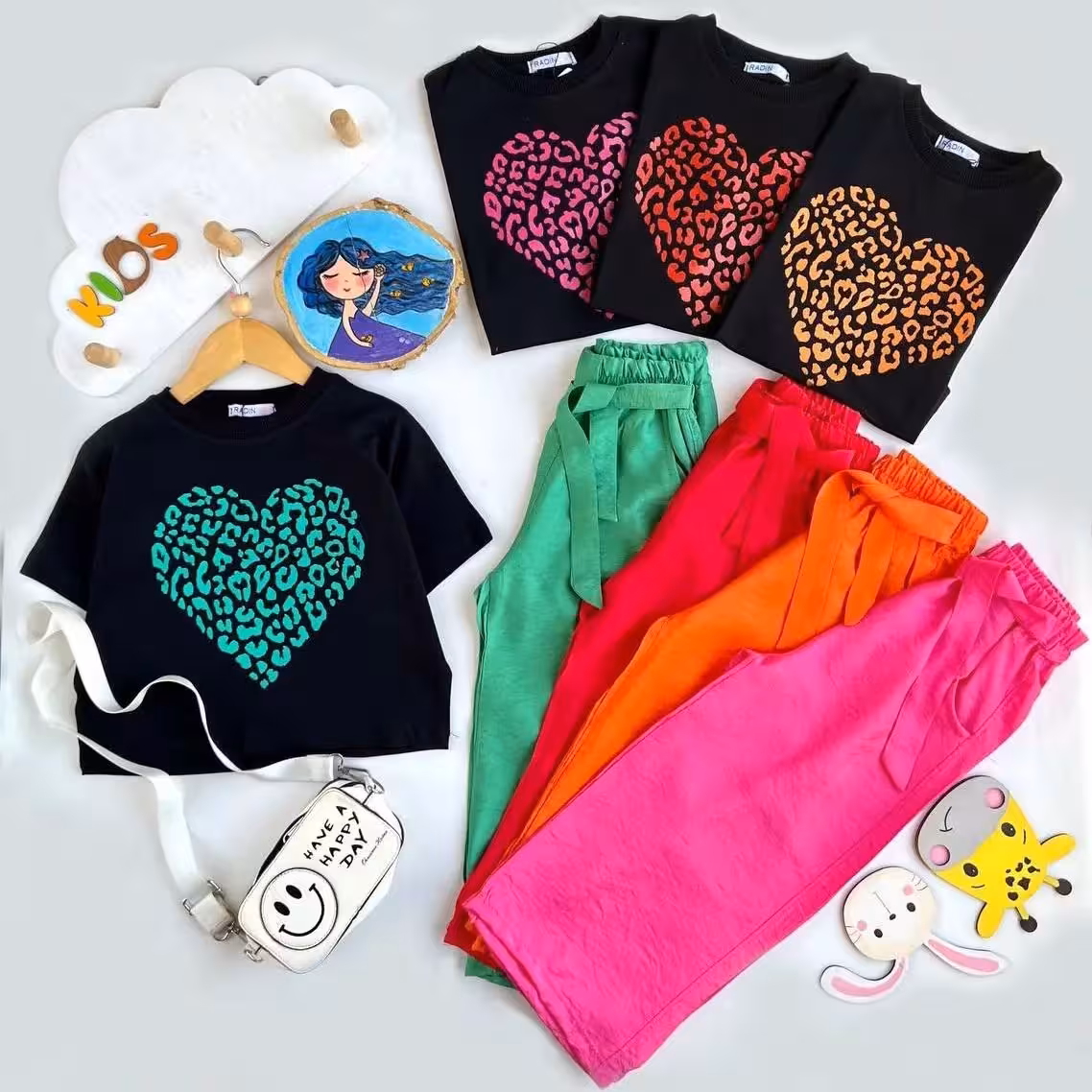 ست کراپ و شلوار دخترانه