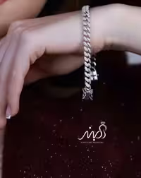 💍دستبند جواهری کارتیر لاکچری خاص و زیبا ، نقره عیار 925 (D_7161)
