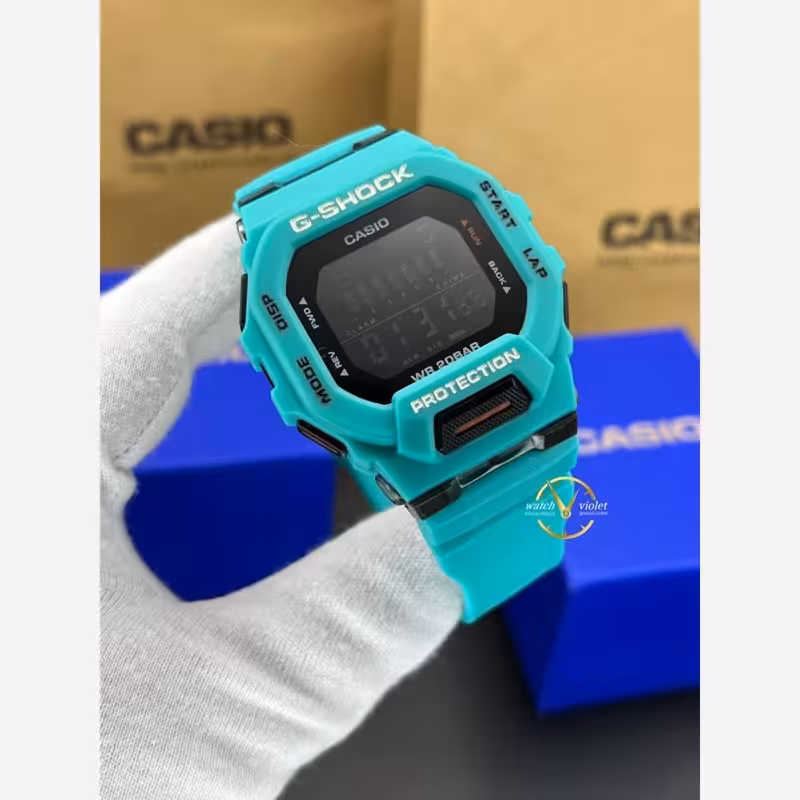 ساعت مچی دیجیتالی جیشاک صفحه مشکی بند آبی خوش رنگ