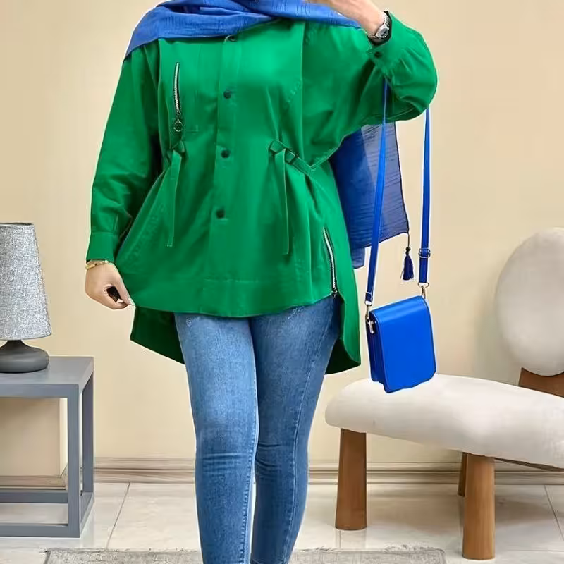 مانتو زنانه دو زیپ داکرون جدید