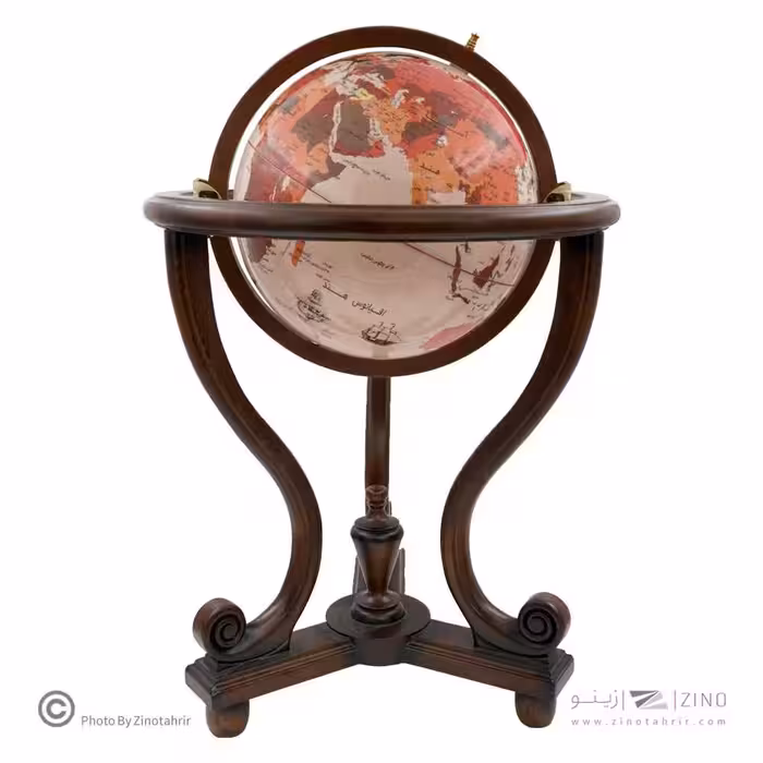 کره جغرافیایی سایز30پایه چوبی کنار مبلی ایده کد131