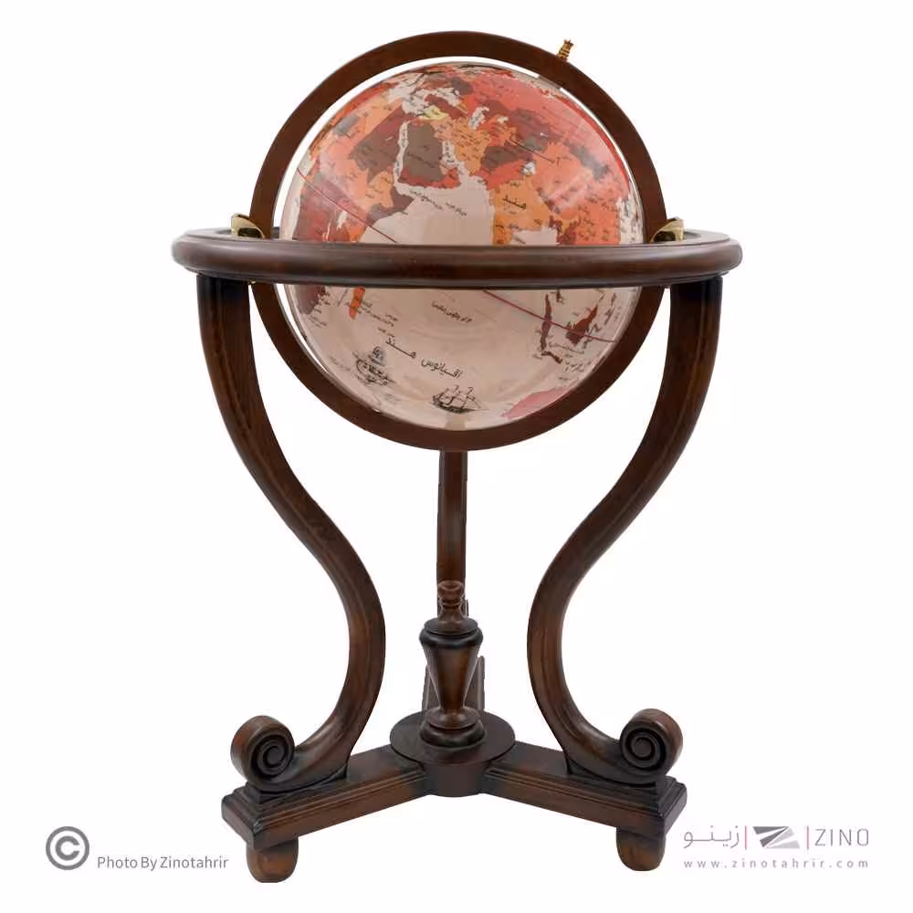 کره جغرافیایی سایز30پایه چوبی کنار مبلی ایده کد131