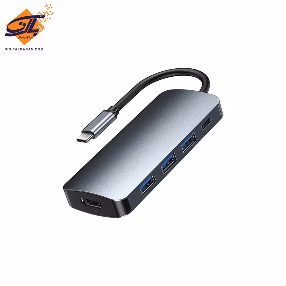 هاب 5 پورت usb-c ریمکس مدل RU-U5 ا Remax RU-U5 5port USB-C HUB