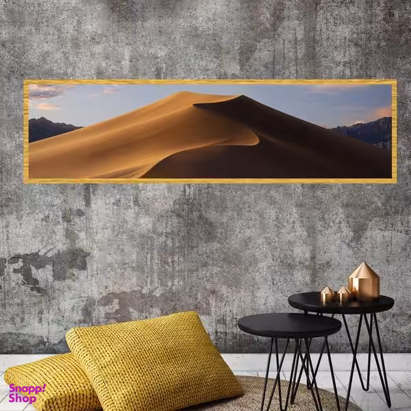 تابلو بکلیت طرح منظره کویر و تپه شن مدل کشیده T-7658
