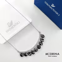گردنبند سواروفسکی مدل کریستال مشکی