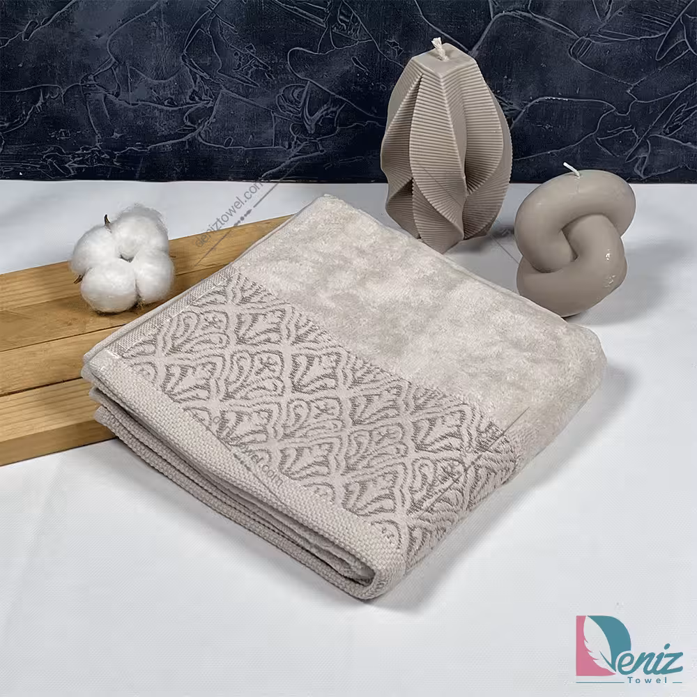 حوله دستی طرح کاریزما رنگ استخونی
