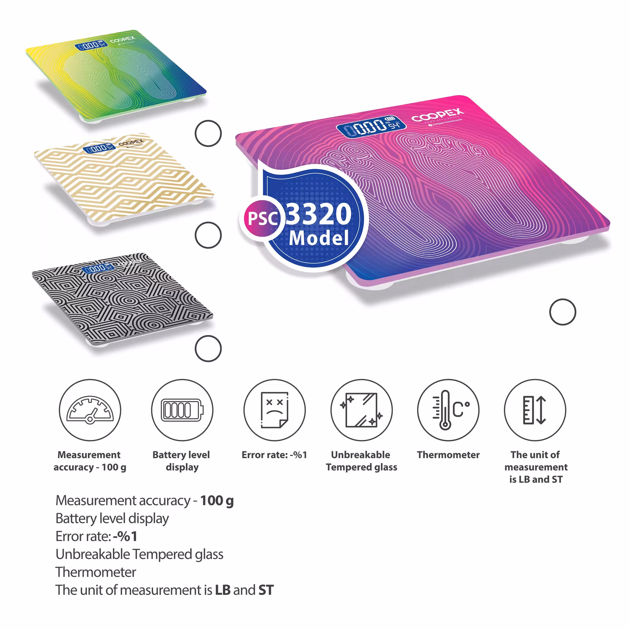 ترازو دیجیتال کوپکس مدل PSC-3320